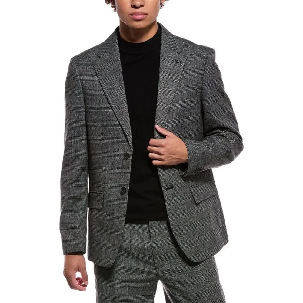 Report Collection Mens  Flannel Jacket, Black